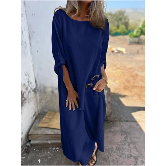 Abito in Cotone e Lino + Pantaloni - Due Pezzi